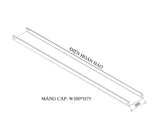 Máng cáp W300 H75