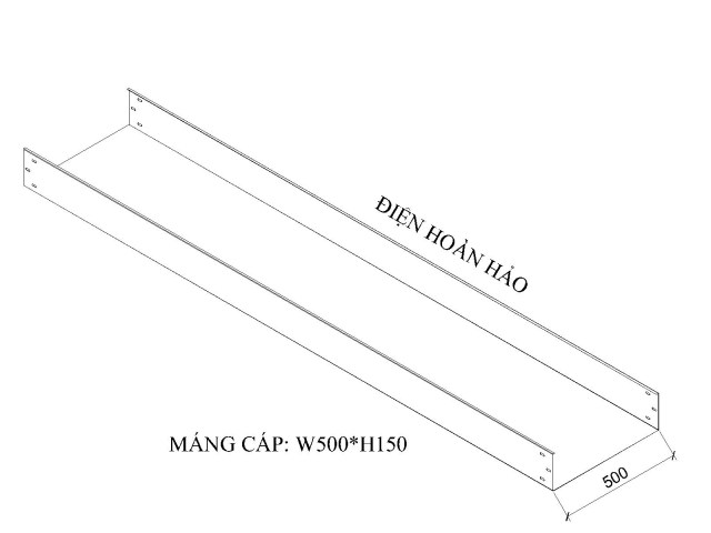 Máng cáp W500 H150