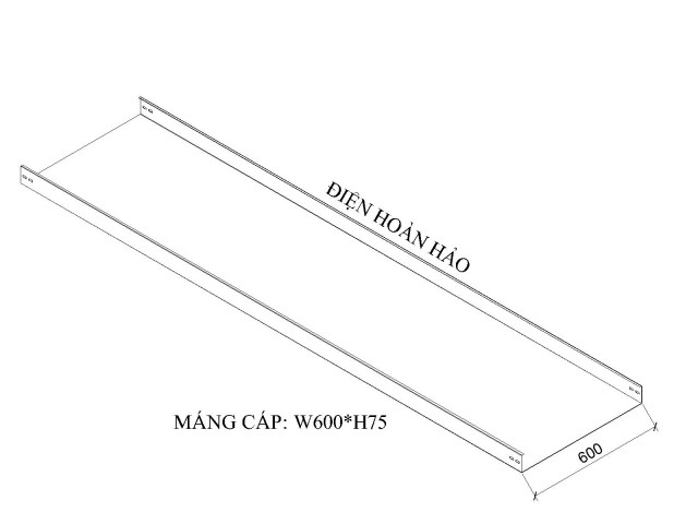 Máng cáp W600 H75