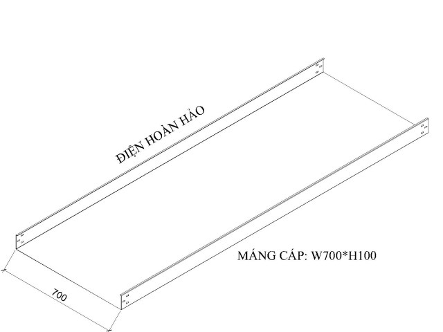 Máng cáp W700 H100