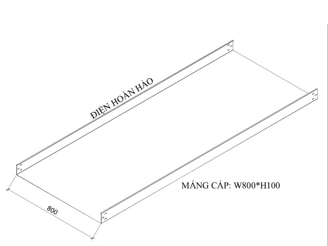 Máng cáp W800 H100
