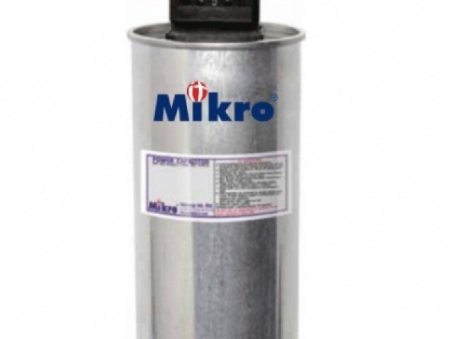 Tụ Khô ( Loại Tròn ) Mikro 1Pø 10Kvar - 440V - 50Hz  86D*275H